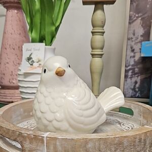 Ceramic White Bird Figurine